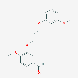 molecular formula C18H20O5 B5208899 4-methoxy-3-[3-(3-methoxyphenoxy)propoxy]benzaldehyde 