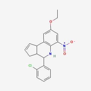 molecular formula C20H19ClN2O3 B5208902 4-(2-chlorophenyl)-8-ethoxy-6-nitro-3a,4,5,9b-tetrahydro-3H-cyclopenta[c]quinoline 