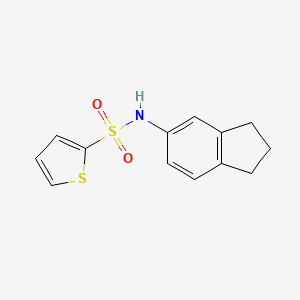 molecular formula C13H13NO2S2 B5208904 N-(2,3-dihydro-1H-inden-5-yl)-2-thiophenesulfonamide 
