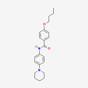 molecular formula C22H28N2O2 B5208911 4-butoxy-N-[4-(1-piperidinyl)phenyl]benzamide 