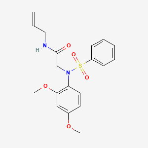 molecular formula C19H22N2O5S B5208918 N~1~-allyl-N~2~-(2,4-dimethoxyphenyl)-N~2~-(phenylsulfonyl)glycinamide 