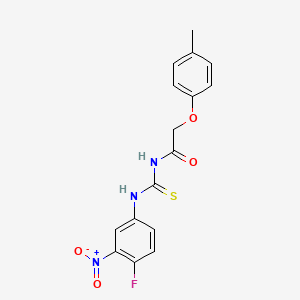 molecular formula C16H14FN3O4S B5208924 N-{[(4-fluoro-3-nitrophenyl)amino]carbonothioyl}-2-(4-methylphenoxy)acetamide 