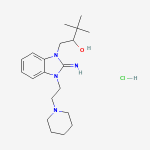 1-{2-imino-3-[2-(1-piperidinyl)ethyl]-2,3-dihydro-1H-benzimidazol-1-yl}-3,3-dimethyl-2-butanol dihydrochloride