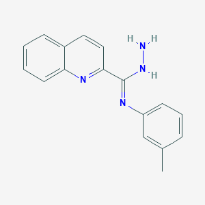 molecular formula C17H16N4 B5208927 N-(3-methylphenyl)-2-quinolinecarbohydrazonamide 