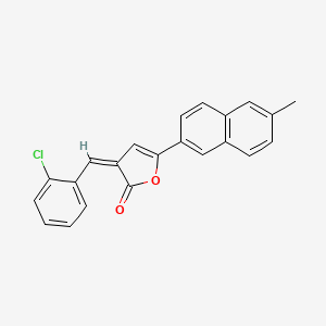 molecular formula C22H15ClO2 B5208933 3-(2-chlorobenzylidene)-5-(6-methyl-2-naphthyl)-2(3H)-furanone 
