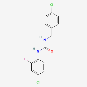 molecular formula C14H11Cl2FN2O B5208936 N-(4-chlorobenzyl)-N'-(4-chloro-2-fluorophenyl)urea 