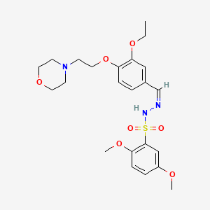 molecular formula C23H31N3O7S B5208942 N'-{3-ethoxy-4-[2-(4-morpholinyl)ethoxy]benzylidene}-2,5-dimethoxybenzenesulfonohydrazide 