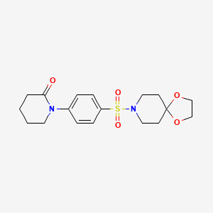 molecular formula C18H24N2O5S B5208996 1-[4-(1,4-dioxa-8-azaspiro[4.5]dec-8-ylsulfonyl)phenyl]-2-piperidinone 