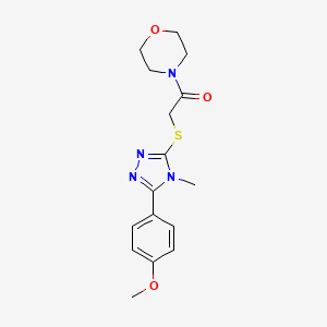 molecular formula C16H20N4O3S B5209001 4-({[5-(4-methoxyphenyl)-4-methyl-4H-1,2,4-triazol-3-yl]thio}acetyl)morpholine 