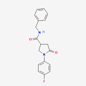 N-benzyl-1-(4-fluorophenyl)-5-oxo-3-pyrrolidinecarboxamide