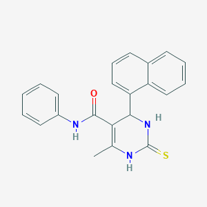 molecular formula C22H19N3OS B5209006 6-methyl-4-(1-naphthyl)-N-phenyl-2-thioxo-1,2,3,4-tetrahydro-5-pyrimidinecarboxamide 