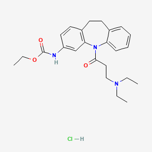 molecular formula C24H32ClN3O3 B5209011 ethyl [5-(N,N-diethyl-beta-alanyl)-10,11-dihydro-5H-dibenzo[b,f]azepin-3-yl]carbamate hydrochloride CAS No. 78816-48-5