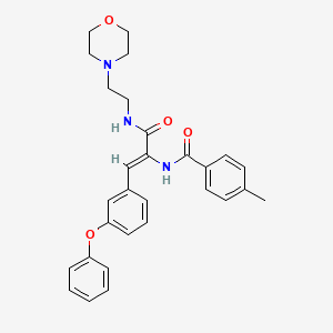 molecular formula C29H31N3O4 B5209061 4-methyl-N-[1-({[2-(4-morpholinyl)ethyl]amino}carbonyl)-2-(3-phenoxyphenyl)vinyl]benzamide CAS No. 6239-38-9