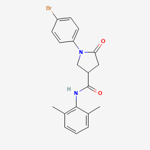 molecular formula C19H19BrN2O2 B5209068 1-(4-bromophenyl)-N-(2,6-dimethylphenyl)-5-oxo-3-pyrrolidinecarboxamide CAS No. 6214-14-8