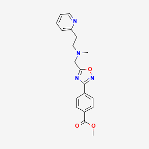methyl 4-[5-({methyl[2-(2-pyridinyl)ethyl]amino}methyl)-1,2,4-oxadiazol-3-yl]benzoate