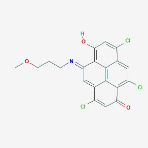 molecular formula C20H14Cl3NO3 B5209105 3,5,8-trichloro-10-[(3-methoxypropyl)amino]-1,6-pyrenedione 