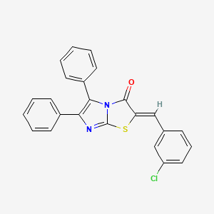 molecular formula C24H15ClN2OS B5209119 2-(3-chlorobenzylidene)-5,6-diphenylimidazo[2,1-b][1,3]thiazol-3(2H)-one 
