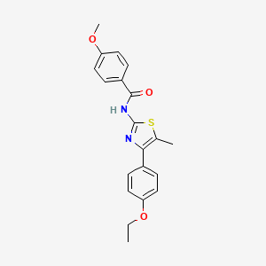 molecular formula C20H20N2O3S B5209153 N-[4-(4-ethoxyphenyl)-5-methyl-1,3-thiazol-2-yl]-4-methoxybenzamide 