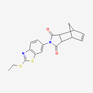 molecular formula C18H16N2O2S2 B5209173 4-[2-(ethylthio)-1,3-benzothiazol-6-yl]-4-azatricyclo[5.2.1.0~2,6~]dec-8-ene-3,5-dione 