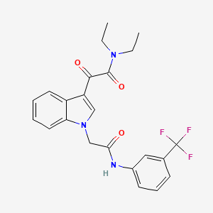 N,N-diethyl-2-oxo-2-[1-(2-oxo-2-{[3-(trifluoromethyl)phenyl]amino}ethyl)-1H-indol-3-yl]acetamide
