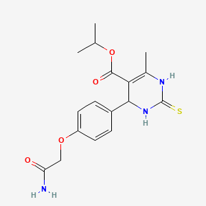 molecular formula C17H21N3O4S B5209191 isopropyl 4-[4-(2-amino-2-oxoethoxy)phenyl]-6-methyl-2-thioxo-1,2,3,4-tetrahydro-5-pyrimidinecarboxylate 