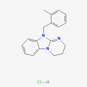 molecular formula C18H20ClN3 B5209202 10-(2-methylbenzyl)-2,3,4,10-tetrahydropyrimido[1,2-a]benzimidazole hydrochloride 