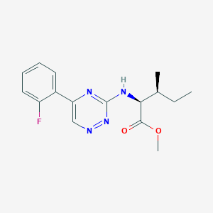 molecular formula C16H19FN4O2 B5209208 methyl N-[5-(2-fluorophenyl)-1,2,4-triazin-3-yl]-L-isoleucinate 