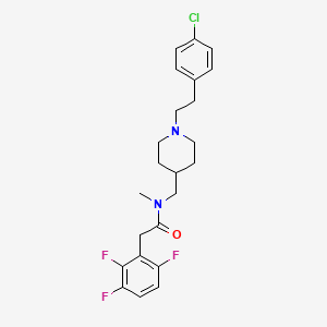 molecular formula C23H26ClF3N2O B5209244 N-({1-[2-(4-chlorophenyl)ethyl]-4-piperidinyl}methyl)-N-methyl-2-(2,3,6-trifluorophenyl)acetamide 