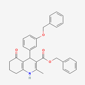 benzyl 4-[3-(benzyloxy)phenyl]-2-methyl-5-oxo-1,4,5,6,7,8-hexahydro-3-quinolinecarboxylate