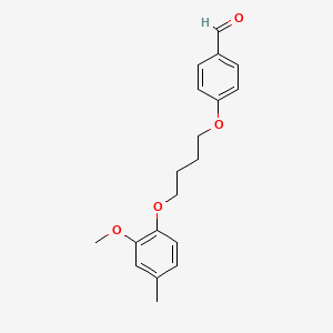molecular formula C19H22O4 B5209257 4-[4-(2-methoxy-4-methylphenoxy)butoxy]benzaldehyde 