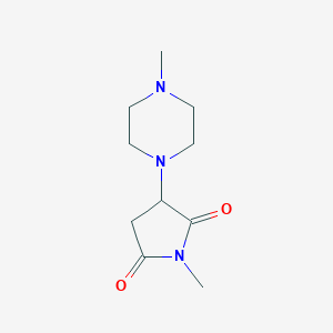 molecular formula C10H17N3O2 B5209286 1-methyl-3-(4-methyl-1-piperazinyl)-2,5-pyrrolidinedione 