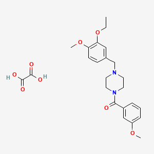molecular formula C24H30N2O8 B5209302 1-(3-ethoxy-4-methoxybenzyl)-4-(3-methoxybenzoyl)piperazine oxalate 