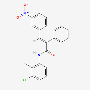molecular formula C22H17ClN2O3 B5209310 N-(3-chloro-2-methylphenyl)-3-(3-nitrophenyl)-2-phenylacrylamide 