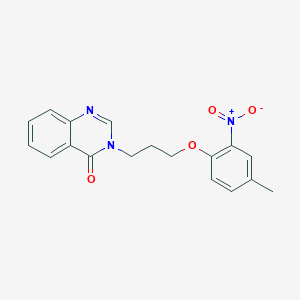 molecular formula C18H17N3O4 B5209313 3-[3-(4-methyl-2-nitrophenoxy)propyl]-4(3H)-quinazolinone 