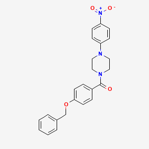 molecular formula C24H23N3O4 B5209327 1-[4-(benzyloxy)benzoyl]-4-(4-nitrophenyl)piperazine 