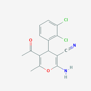 5-acetyl-2-amino-4-(2,3-dichlorophenyl)-6-methyl-4H-pyran-3-carbonitrile