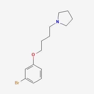 molecular formula C14H20BrNO B5209351 1-[4-(3-bromophenoxy)butyl]pyrrolidine 
