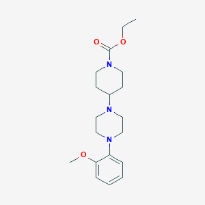 molecular formula C19H29N3O3 B5209392 ethyl 4-[4-(2-methoxyphenyl)-1-piperazinyl]-1-piperidinecarboxylate 