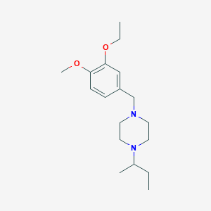 molecular formula C18H30N2O2 B5209409 1-sec-butyl-4-(3-ethoxy-4-methoxybenzyl)piperazine 