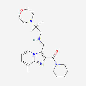 molecular formula C23H35N5O2 B5209413 2-methyl-N-{[8-methyl-2-(1-piperidinylcarbonyl)imidazo[1,2-a]pyridin-3-yl]methyl}-2-(4-morpholinyl)-1-propanamine 