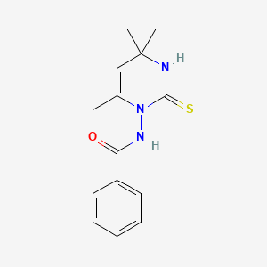 molecular formula C14H17N3OS B5209421 N-(4,4,6-trimethyl-2-thioxo-3,4-dihydro-1(2H)-pyrimidinyl)benzamide CAS No. 58553-12-1