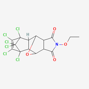 3,4,5,6,15,15-hexachloro-11-ethoxy-14-oxa-11-azapentacyclo[6.5.1.1~3,6~.0~2,7~.0~9,13~]pentadec-4-ene-10,12-dione