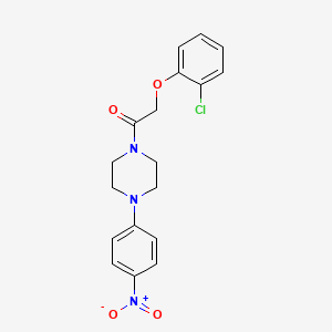 molecular formula C18H18ClN3O4 B5209437 1-[(2-chlorophenoxy)acetyl]-4-(4-nitrophenyl)piperazine 