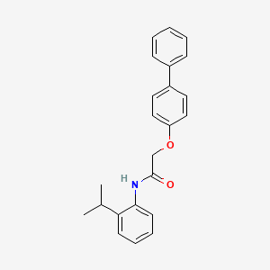 molecular formula C23H23NO2 B5209446 2-(4-biphenylyloxy)-N-(2-isopropylphenyl)acetamide 