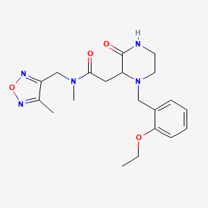 2-[1-(2-ethoxybenzyl)-3-oxo-2-piperazinyl]-N-methyl-N-[(4-methyl-1,2,5-oxadiazol-3-yl)methyl]acetamide