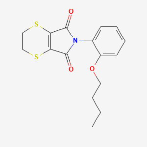 molecular formula C16H17NO3S2 B5209466 6-(2-butoxyphenyl)-2,3-dihydro-5H-[1,4]dithiino[2,3-c]pyrrole-5,7(6H)-dione 