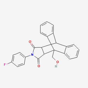 molecular formula C25H18FNO3 B5209468 17-(4-fluorophenyl)-1-(hydroxymethyl)-17-azapentacyclo[6.6.5.0~2,7~.0~9,14~.0~15,19~]nonadeca-2,4,6,9,11,13-hexaene-16,18-dione 