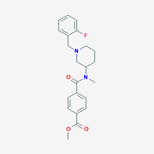 molecular formula C22H25FN2O3 B5209477 methyl 4-{[[1-(2-fluorobenzyl)-3-piperidinyl](methyl)amino]carbonyl}benzoate 