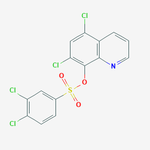 molecular formula C15H7Cl4NO3S B5209519 5,7-dichloro-8-quinolinyl 3,4-dichlorobenzenesulfonate 