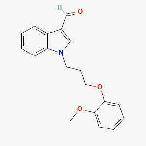 molecular formula C19H19NO3 B5209564 1-[3-(2-methoxyphenoxy)propyl]-1H-indole-3-carbaldehyde 